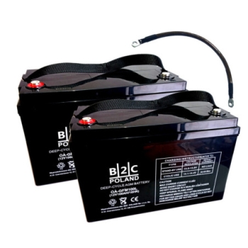 Awaryjne zasilanie 2000VA/1400W 12V 220V + 2 x Akumulator AGM 12V 100AH