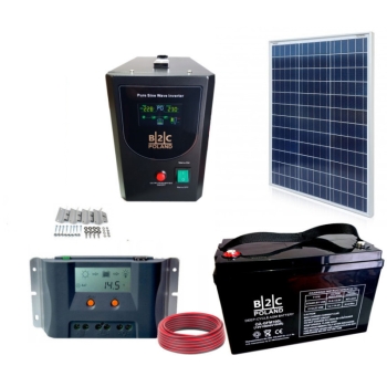 ZESTAW SOLARNY ELEKTROWNIA 800VA AGM 100AH PV-180W