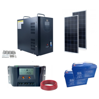 ZESTAW SOLARNY ELEKTROWNIA 1500VA 2X GEL 100AH PV-360W